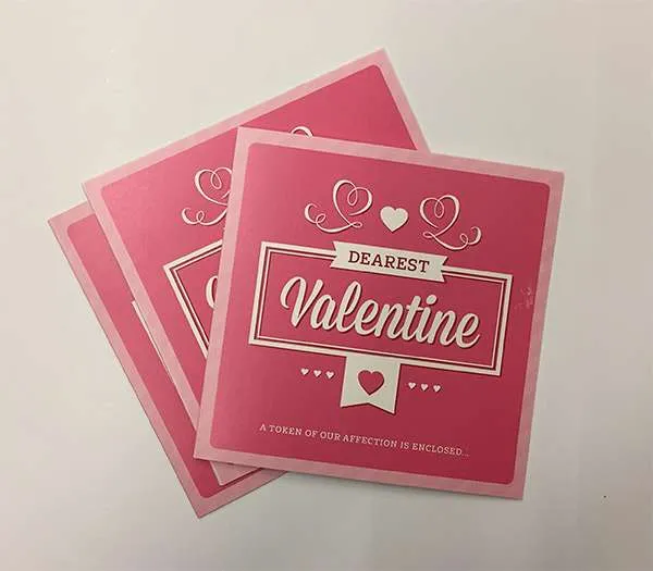 Pink Valentine's Day card