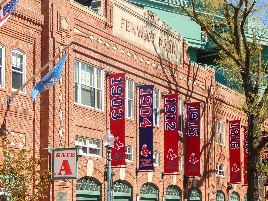 Banners for sports events in red and blue example